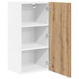 Hanging Cabinet with Door Artisan Oak and White 40 x 31 x 80 cm 884265