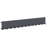 Lawn Edging 30 pcs 102 x 15 x 4 cm Steel Anthracite 8008771