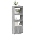 Highboard Grey Sonoma 63x33x180 cm Engineered Wood 3309605