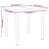 Garden Dining Set Black 3099113
