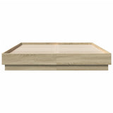 Bed Frame Sonoma oak Engineered wood 120x200 cm Durable 3209865