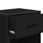 ZNTS Bedside Cabinet Black 40x31x50 cm Engineered Wood 848684