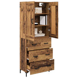 Highboard with Drawer 2 pcs Old Wood Engineered Wood 3415660