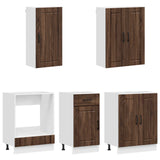 Kitchen Unit LUCCA 5 pcs Brown Oak Engineered Wood 3438262