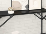 Console Table Black Oak 180 x 30 x 75 cm Engineered Wood 882880