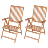 Reclining Garden Chairs 2 pcs Solid Teak Wood 43029