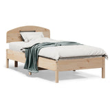 Bed Frame without Mattress 75x190 cm Small Single Solid Wood Pine 3207241