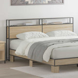 Storage Headboard with Shelf Sonoma oak 200 cm Engineered wood 859771