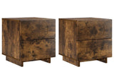 Bedside Cabinet 2 pcs Smoked Oak 33.5 x 34.5 x 50 cm 8011398