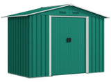 6.5ft x 3.5ft Metal Garden Storage Shed for Outdoor Tool Storage with Double Sliding Doors and 4 T3398P325245