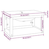 Bathroom Washbasin Frame with Built-in Basin Black Iron 3101383