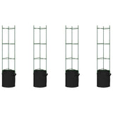 Tomato Cages with Plant Bags 4 pcs 154 cm Steel and PP 3281486