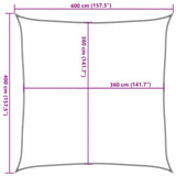 Sunshade Sail 160 g/m Light Green 4x4 m HDPE 311276