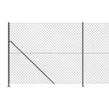 Chain Link Fence with Flange Anthracite 1.8x25 m 153997