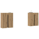 TV Cabinet Set Wall-mounted 4 pcs Artisan oak 30.5 x 30 x 90 cm 3393569