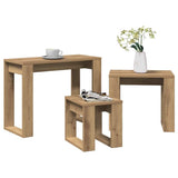 Nest of Tables 3 pcs Artisan Oak Engineered Wood 856679