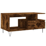 Coffee Table Smoked Oak 90x49x45 cm Engineered Wood 831025