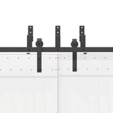 Sliding Door Hardware Kit 427 cm Steel Black 3295740