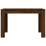 ZNTS Dining Table Brown Oak 120x60x76 cm Engineered Wood 838191