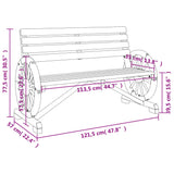 Garden Bench Natural Wood Solid Fir Wood Standard Durable 365103