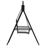 Swing Bench Black Steel Medium Durable Swing Bench 318832