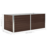 Raised Garden Bed Brown Galvanised steel Large Durable 47012