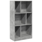 Bookcase Concrete Grey 57x28,5x107,5 cm Engineered Wood 848006