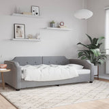 Day Bed without Mattress Light Grey 90x190 cm Single Fabric 354218