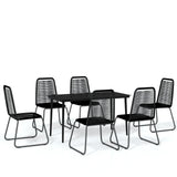Garden Dining Set Black 3099098
