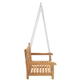 Garden Swing Bench 114 x 60 x 64 cm Solid Teak Wood 42001969