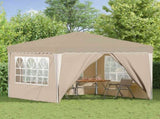 Pop-up Party Tent 288 x 288 x 245 cm Cream Oxford Fabric 42019768