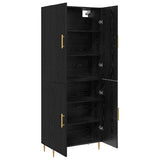 Highboard Black oak 69.5 x 34 x 180 cm Engineered Wood 3394580