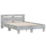 Bed Frame Concrete grey Engineered wood, Plywood 3207430