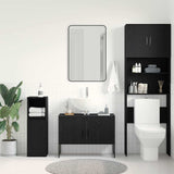 Bathroom Sink Cabinet Black Oak 80 x 30 x 60 cm Engineered Wood 863121