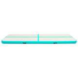 Inflatable Gymnastics Mat with Pump 600x100x15 cm PVC Green 92669