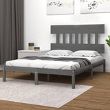 Bed Frame without Mattress Grey 200x200 cm Solid Wood 3104760