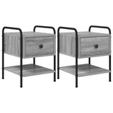 Bedside Cabinet 2 pcs Grey Sonoma 35 x 36.5 x 47 cm 8007666