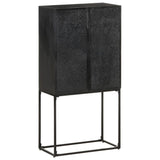Sideboard Black 60x30x120 cm Solid Acacia and Mango Wood 321613