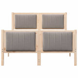 Bed frame Brown and taupe 120 x 200 cm Solid pine wood 878472