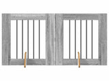Dog Gate with Stands 2 pcs Grey Sonoma 60 x 80 cm 892094