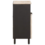 Sideboard White Wash Finish 60 x 33 x 75 cm Solid Mango Wood 4017889