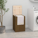 Laundry Box Honey Brown 44x44x66 cm Solid Wood Pine 823567