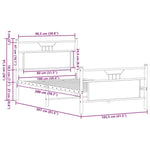 Bed Frame without Mattress Brown Oak 100x200 cm Engineered Wood 4106854