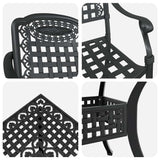 Garden Table Set 5 pcs Black Cast Aluminium 3334729