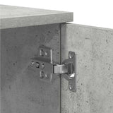 Bed Frame with Door Concrete Grey 100 x 200 cm Engineered Wood 3335184