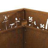 Fire Pit Brown 80 x 80 x 30 cm Weathering Steel 858929