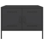 ZNTS Coffee Table Black 68x50x50.5 cm Steel 843030