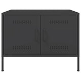 ZNTS Coffee Table Black 68x50x50.5 cm Steel 843030