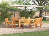Garden Dining Set 5 pcs Brown Solid Acacia Wood 3375678