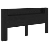 Headboard Black Oak 200 x 15 x 103.5 cm Engineered Wood 886267